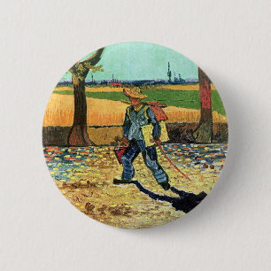 Vincent Van Gogh - Maler auf dem Weg zur Arbeit Button