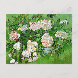 Vincent Van Gogh Malerei, Stillleben-Rosa Rosen, Postkarte