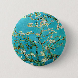 Vincent Van Gogh malt Mandelblüten Button