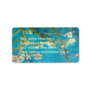 Vincent van Gogh-Mandelbaum Adressaufkleber