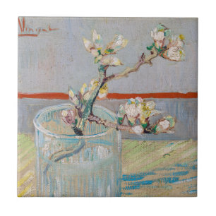 Vincent van Gogh - Mandelzweig in einem Glas Fliese