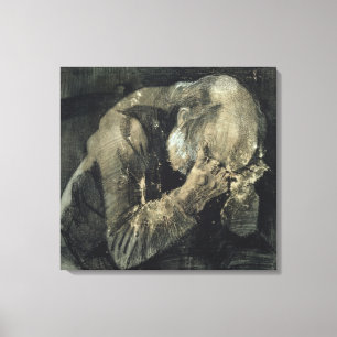 Vincent van Gogh Mann mit seinem Kopf in den Hän Leinwanddruck