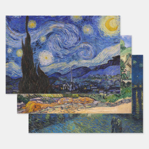 Vincent Van Gogh - Meisterwerke Auswahl Geschenkpapier Set