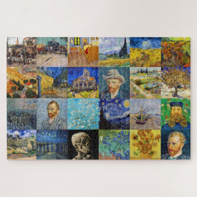 Vincent van Gogh - Meisterwerke Mosaic Patchwork (Horizontal)