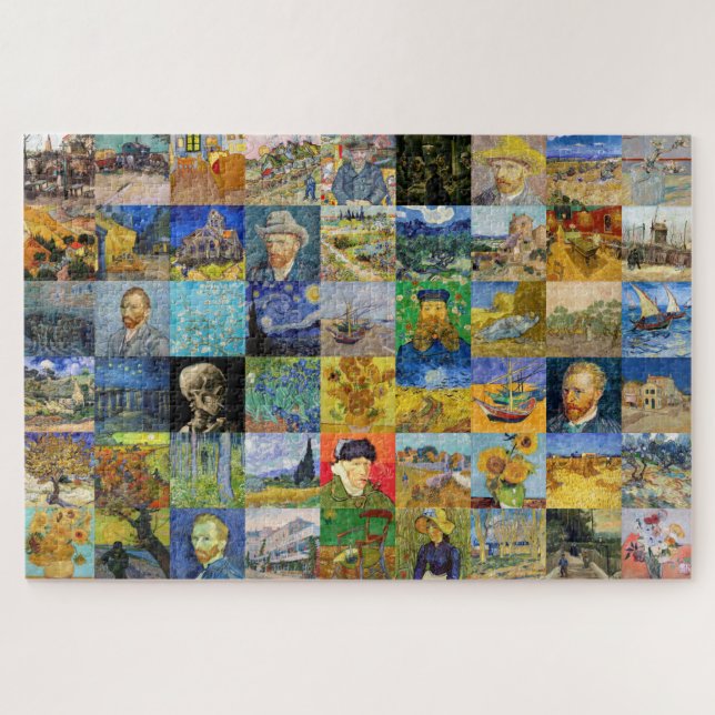 Vincent van Gogh - Meisterwerke Mosaic Patchwork (Horizontal)