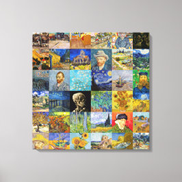 Vincent van Gogh - Meisterwerke Mosaic Patchwork Leinwanddruck