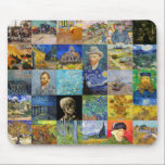 Vincent van Gogh - Meisterwerke Mosaic Patchwork Mousepad<br><div class="desc">Vincent van Gogh - Meisterwerke Patchwork,  5x6 Grid</div>