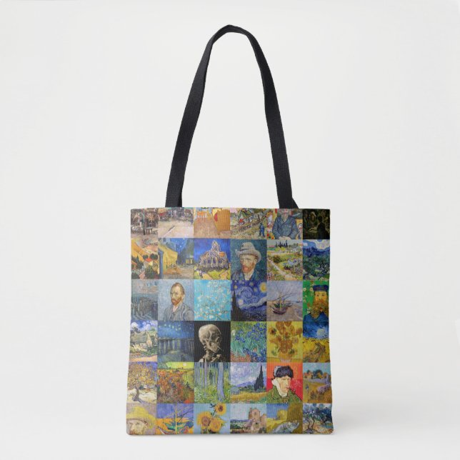 Vincent van Gogh - Meisterwerke Mosaic Patchwork Tasche (Vorderseite)