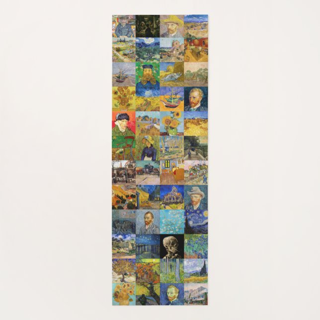 Vincent van Gogh - Meisterwerke Mosaic Patchwork Yogamatte (Rückseite)