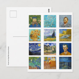 Vincent Van Gogh - Meisterwerke Mosaic Postkarte