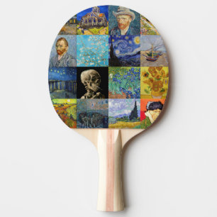 Vincent van Gogh - Meisterwerke Mosaik Patchwork Tischtennis Schläger