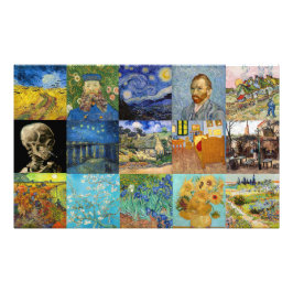 Vincent Van Gogh - Meisterwerke Patchwork Fotodruck