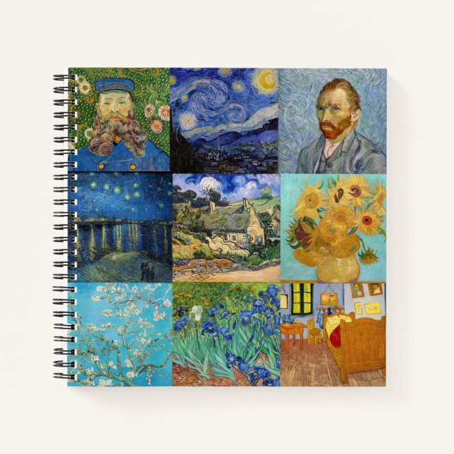 Vincent Van Gogh - Meisterwerke Patchwork Notizbuch (Vorderseite)