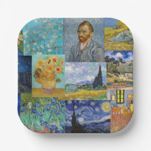 Vincent Van Gogh - Meisterwerke Patchwork Pappteller