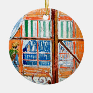 Vincent Van Gogh - Metzgerei aus einem Fenster ges Keramik Ornament