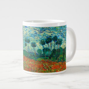Vincent Van Gogh Mohnfeld Florales Vintage-Kunst Jumbo-Tasse