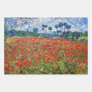 Vincent van Gogh - Mohnfeld Geschenkpapier Set