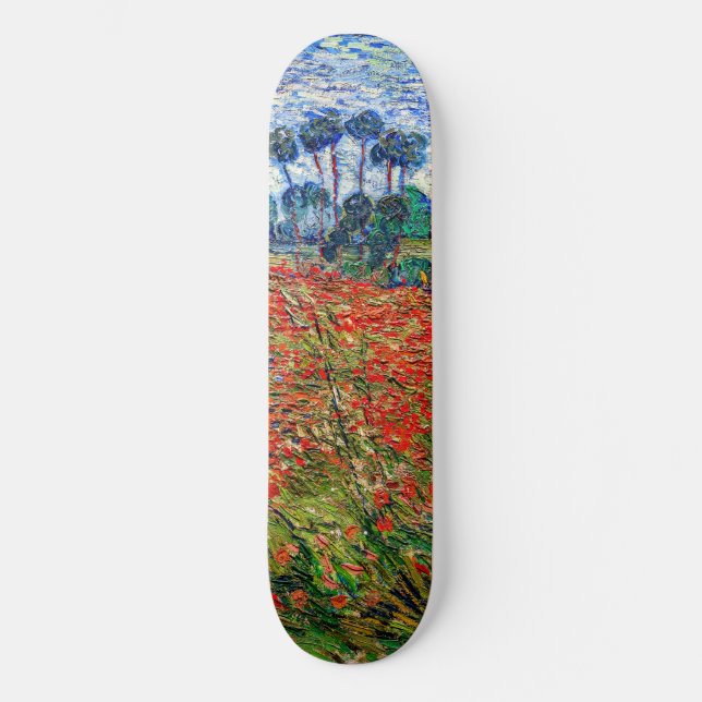 Vincent van Gogh - Mohnfeld Skateboard (Vorderseite)
