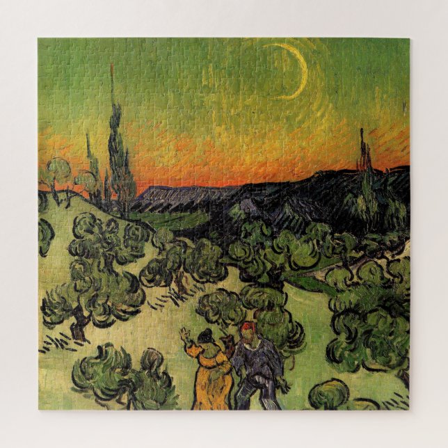 Vincent Van Gogh Moonlit Landschaft (Vertikal)