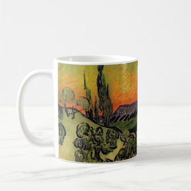 Vincent Van Gogh Moonlit Landschaft Kaffeetasse (Links)