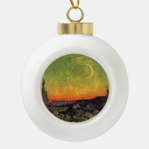 Vincent Van Gogh Moonlit Landschaft Keramik Kugel-Ornament