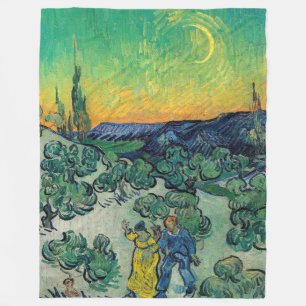 Vincent van Gogh - Moonlit Landschaft mit Paar Fleecedecke