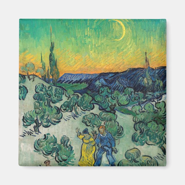 Vincent van Gogh - Moonlit Landschaft mit Paar Magnet (Vorne)