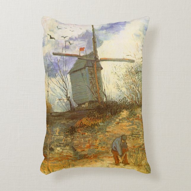 Vincent van Gogh - Moulin de la Galette, Windmill Dekokissen (Vorderseite(Vertikal))