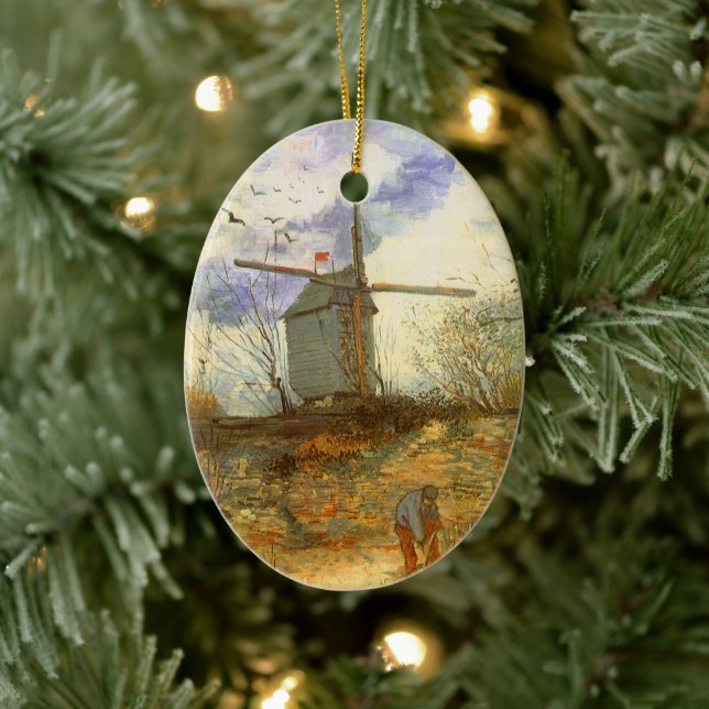 Vincent van Gogh - Moulin de la Galette, Windmill Keramikornament (Baum)