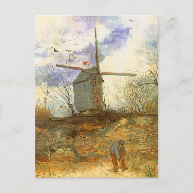 Vincent van Gogh - Moulin de la Galette, Windmill Postkarte (Vorderseite)