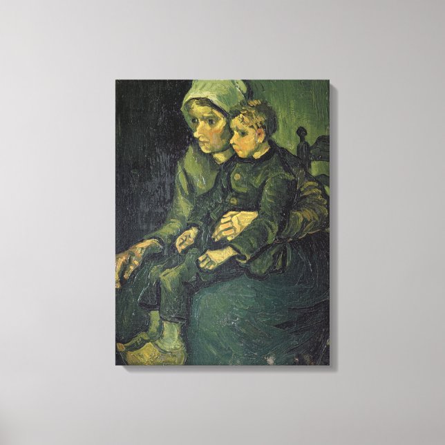 Vincent van Gogh | Mutter und Kind, 1885 Leinwanddruck (Vorderseite)