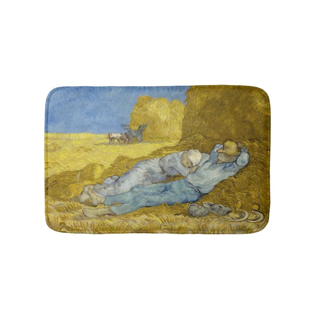 Vincent Van Gogh - Noon, Erholung aus der Arbeit / Badematte (Vorderseite)