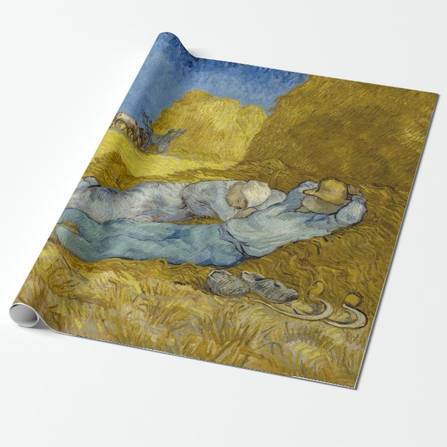 Vincent Van Gogh - Noon, Erholung aus der Arbeit / Geschenkpapier (Ungerollt)