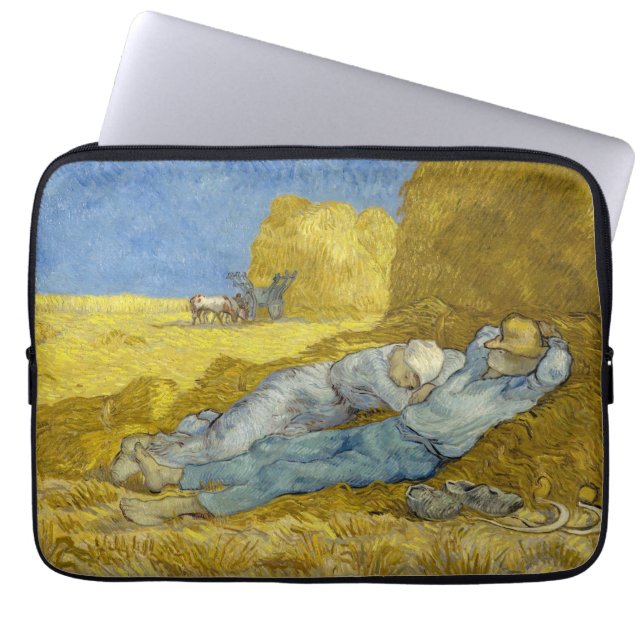 Vincent Van Gogh - Noon, Erholung aus der Arbeit / Laptopschutzhülle (Vorderseite)