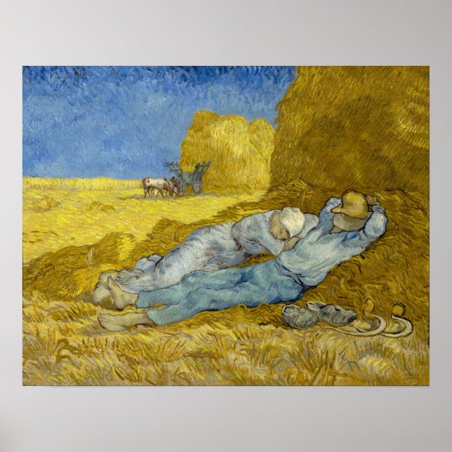 Vincent Van Gogh - Noon, Erholung aus der Arbeit / Poster (Vorne)