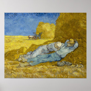 Vincent Van Gogh - Noon, Erholung aus der Arbeit / Poster