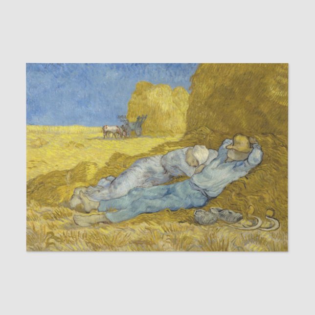 Vincent Van Gogh - Noon, Erholung aus der Arbeit / Seidenpapier (Vorderseite)