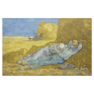 Vincent Van Gogh - Noon, Erholung aus der Arbeit / Stoff