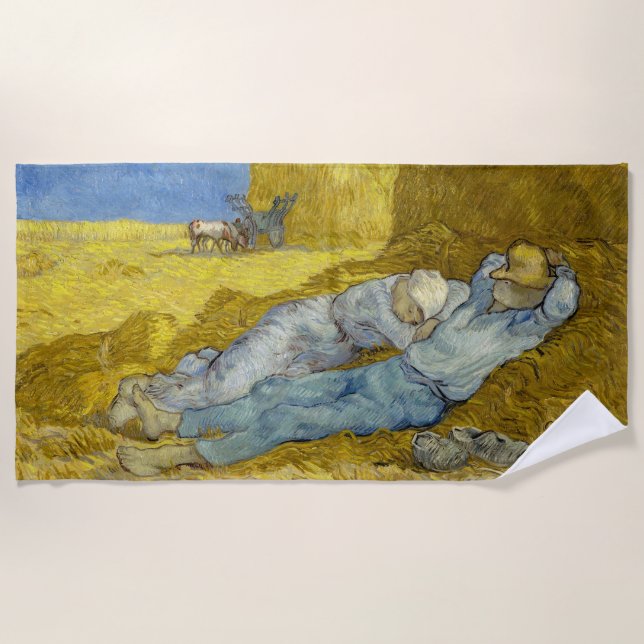 Vincent Van Gogh - Noon, Erholung aus der Arbeit / Strandtuch (Vorderseite)