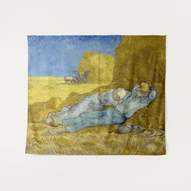 Vincent Van Gogh - Noon, Erholung aus der Arbeit / Wandteppich (Vorderseite (Horizontal))