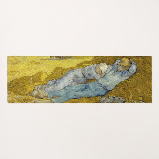 Vincent Van Gogh - Noon, Erholung aus der Arbeit / Yogamatte (Rückseite (Horizontal))