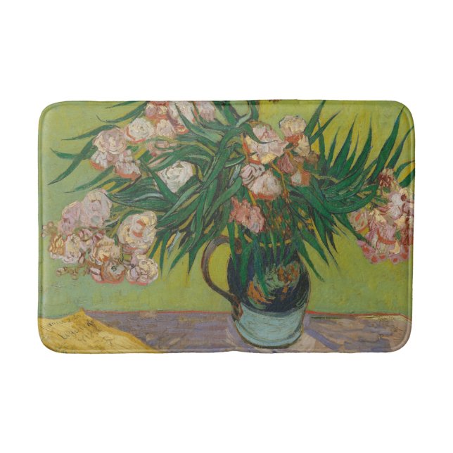 Vincent Van Gogh Oleander Blume Malerei Badematte (Vorderseite)