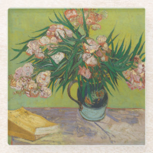 Vincent Van Gogh Oleander Blume Malerei Glasuntersetzer
