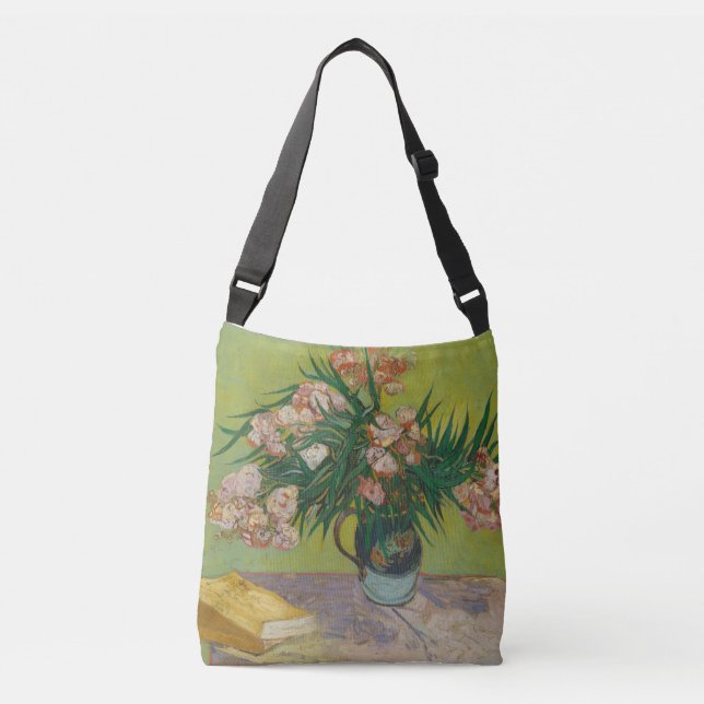 Vincent Van Gogh Oleander Blume Malerei Tragetaschen Mit Langen Trägern (Vorderseite)