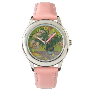 Vincent Van Gogh Oleander-Blumenmalerei Armbanduhr