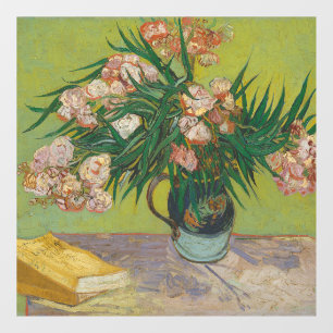 Vincent Van Gogh Oleander-Blumenmalerei Fensteraufkleber