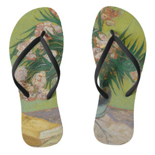 Vincent Van Gogh Oleander-Blumenmalerei Flip Flops
