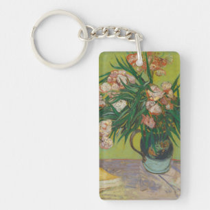 Vincent Van Gogh Oleander-Blumenmalerei Schlüsselanhänger