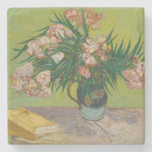 Vincent Van Gogh Oleander-Blumenmalerei Steinuntersetzer
