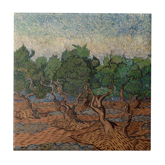 Vincent van Gogh - Olive Grove Fliese (Vorderseite)